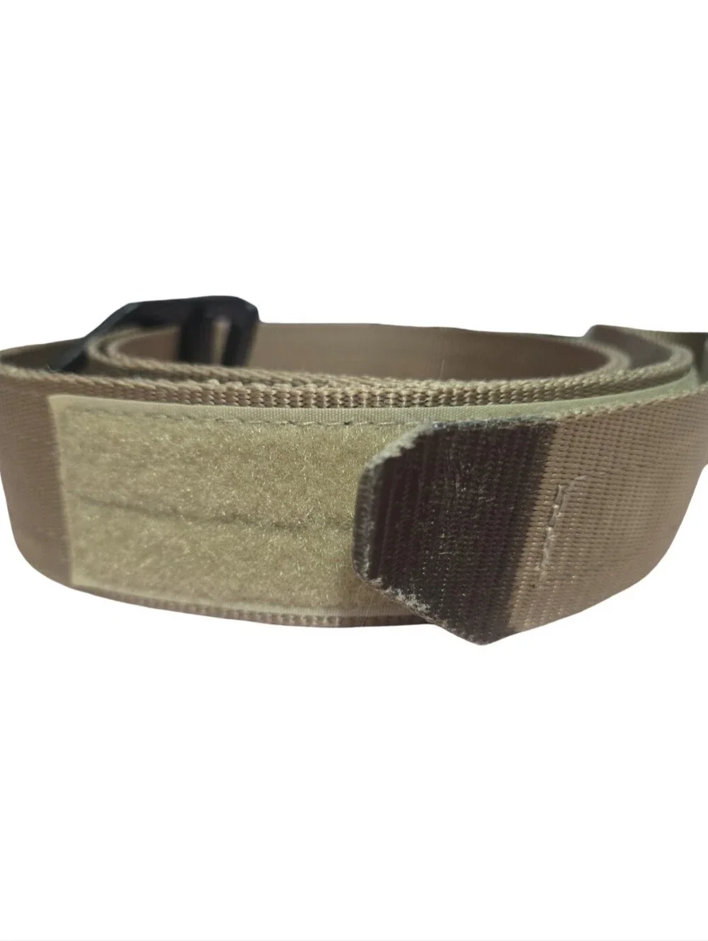 Men's Tactical Webbing Belt with Hook & Loop Closure - Tan